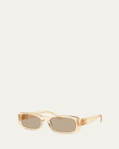Miu Miu Logo Acetate Rectangular Sunglasses | Thumbnail 2 Miu Miu Logo Acetate Rectangular Sunglasses | Thumbnail 2