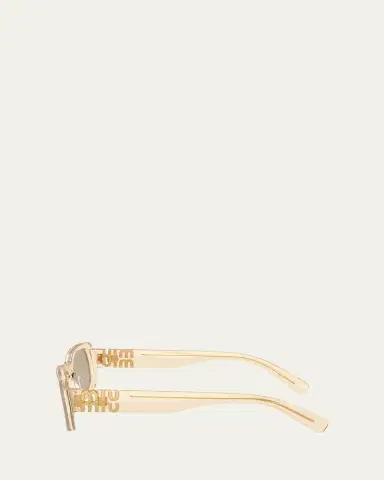 Miu Miu Logo Acetate Rectangular Sunglasses | Thumbnail 3 Miu Miu Logo Acetate Rectangular Sunglasses | Thumbnail 3