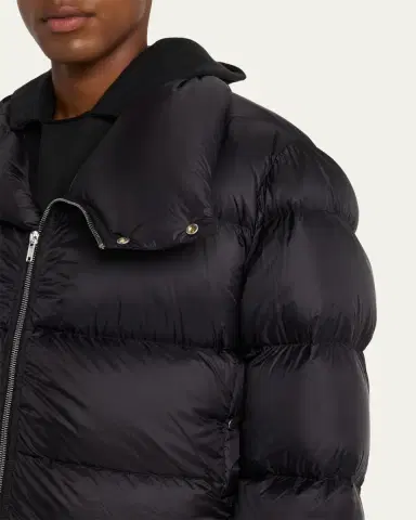 Rick Owens Men's Nylon Cropped Turtleneck Puffer Jacket | Thumbnail 5 Rick Owens Men's Nylon Cropped Turtleneck Puffer Jacket | Thumbnail 5