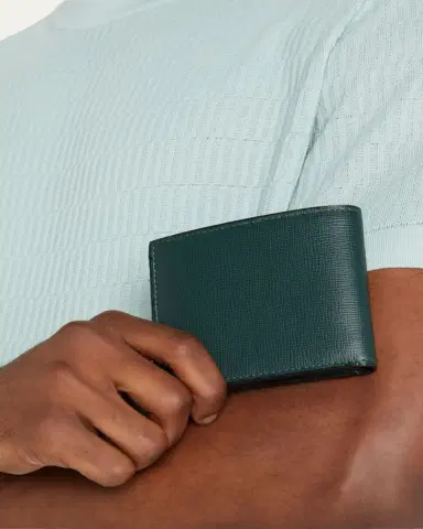 Valextra Men's Leather V-Cut Bifold Wallet | Thumbnail 2 Valextra Men's Leather V-Cut Bifold Wallet | Thumbnail 2