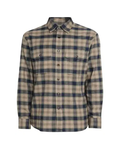Brioni Men's Cotton Flannel Plaid Button-Down Shirt | Thumbnail 1 Brioni Men's Cotton Flannel Plaid Button-Down Shirt | Thumbnail 1