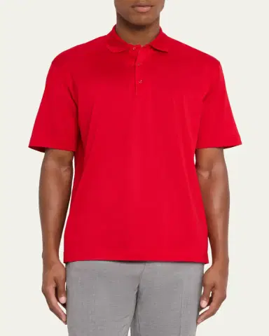 Charvet Men's Cotton Jersey Polo Shirt | Thumbnail 4 Charvet Men's Cotton Jersey Polo Shirt | Thumbnail 4