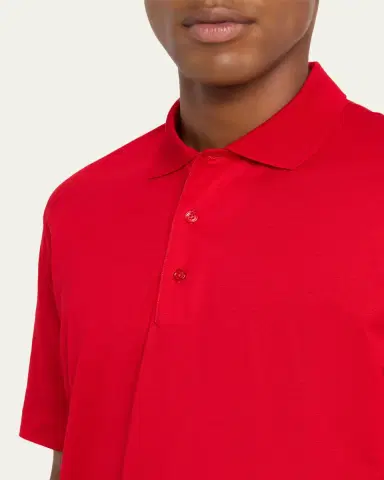 Charvet Men's Cotton Jersey Polo Shirt | Thumbnail 5 Charvet Men's Cotton Jersey Polo Shirt | Thumbnail 5