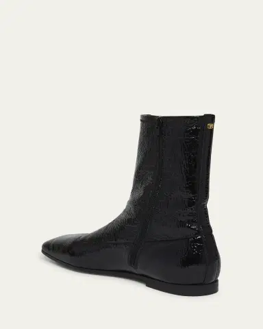 Valentino Garavani Men's Glovely Patent Zip Ankle Boots | Thumbnail 4 Valentino Garavani Men's Glovely Patent Zip Ankle Boots | Thumbnail 4