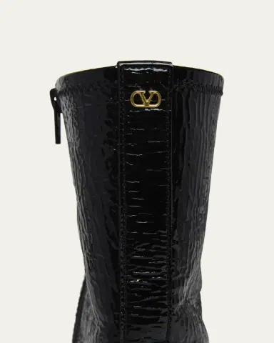 Valentino Garavani Men's Glovely Patent Zip Ankle Boots | Thumbnail 5 Valentino Garavani Men's Glovely Patent Zip Ankle Boots | Thumbnail 5
