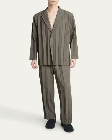 Homme Plissé Issey Miyake Men's Edge Ensemble Pleated Pants | Thumbnail 2 Homme Plissé Issey Miyake Men's Edge Ensemble Pleated Pants | Thumbnail 2