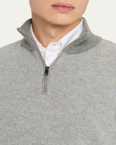 Ralph Lauren Purple Label Birdseye Cashmere Quarter-Zip Sweater | Thumbnail 5 Ralph Lauren Purple Label Birdseye Cashmere Quarter-Zip Sweater | Thumbnail 5