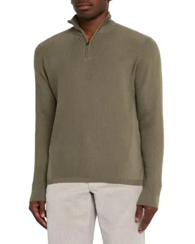 Sease Men's Waffle Knit Half-Zip Pullover | Thumbnail 4 Sease Men's Waffle Knit Half-Zip Pullover | Thumbnail 4