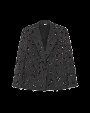 SIMKHAI Murphy Sequined Pinstripe Blazer | Thumbnail 5 SIMKHAI Murphy Sequined Pinstripe Blazer | Thumbnail 5
