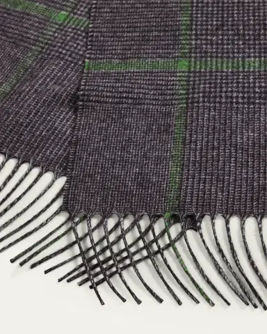 PIACENZA Men's Silk Cashmere Glen Plaid Scarf | Thumbnail 4 PIACENZA Men's Silk Cashmere Glen Plaid Scarf | Thumbnail 4