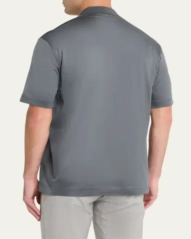 Charvet Men's Cotton Jersey Polo Shirt | Thumbnail 3 Charvet Men's Cotton Jersey Polo Shirt | Thumbnail 3