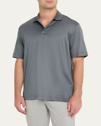 Charvet Men's Cotton Jersey Polo Shirt | Thumbnail 4 Charvet Men's Cotton Jersey Polo Shirt | Thumbnail 4