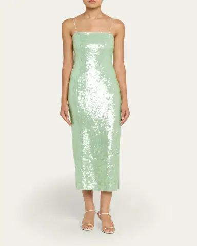 Alice + Olivia Taylor Sequined Midi Dress | Thumbnail 2 Alice + Olivia Taylor Sequined Midi Dress | Thumbnail 2