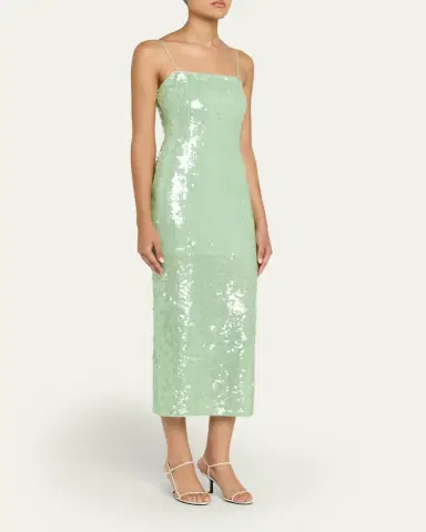 Alice + Olivia Taylor Sequined Midi Dress | Thumbnail 4 Alice + Olivia Taylor Sequined Midi Dress | Thumbnail 4