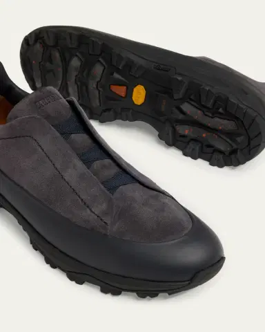 ZEGNA Men's Triple Stitch Monte Suede and Leather Slip-On Sneakers | Thumbnail 5 ZEGNA Men's Triple Stitch Monte Suede and Leather Slip-On Sneakers | Thumbnail 5