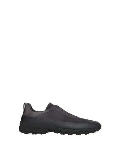 ZEGNA Men's Triple Stitch Monte Suede and Leather Slip-On Sneakers | Thumbnail 1 ZEGNA Men's Triple Stitch Monte Suede and Leather Slip-On Sneakers | Thumbnail 1