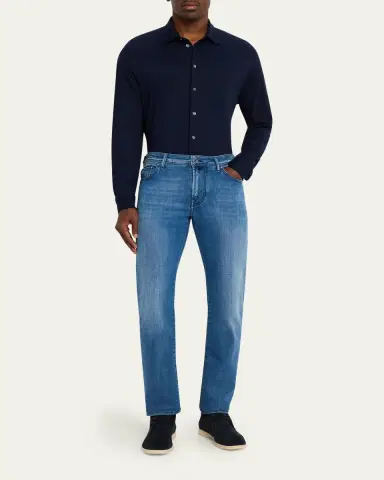 Jacob Cohen Men's Bard Slim-Fit Vintage Denim Jeans | Thumbnail 2 Jacob Cohen Men's Bard Slim-Fit Vintage Denim Jeans | Thumbnail 2