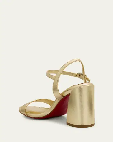 Christian Louboutin 85mm Miss Jane Metallic Leather Ankle-Strap Sandals | Thumbnail 4 Christian Louboutin 85mm Miss Jane Metallic Leather Ankle-Strap Sandals | Thumbnail 4