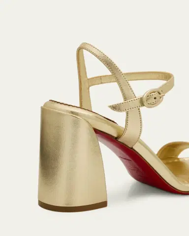 Christian Louboutin 85mm Miss Jane Metallic Leather Ankle-Strap Sandals | Thumbnail 5 Christian Louboutin 85mm Miss Jane Metallic Leather Ankle-Strap Sandals | Thumbnail 5