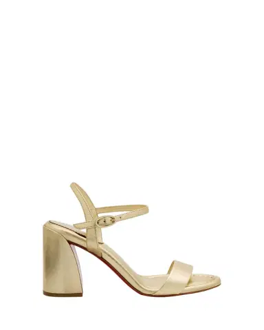 Christian Louboutin 85mm Miss Jane Metallic Leather Ankle-Strap Sandals | Thumbnail 1 Christian Louboutin 85mm Miss Jane Metallic Leather Ankle-Strap Sandals | Thumbnail 1