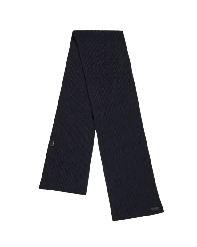 Men's Cashmere Rib Leather-Label Scarf Men's Cashmere Rib Leather-Label Scarf
