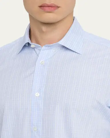 100Hands Men's Cotton Petite Plaid Classic-Fit Sport Shirt | Thumbnail 5 100Hands Men's Cotton Petite Plaid Classic-Fit Sport Shirt | Thumbnail 5