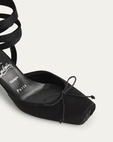 Christian Louboutin 55mm Cassia Lace-Up Satin Ballet Pumps | Thumbnail 3 Christian Louboutin 55mm Cassia Lace-Up Satin Ballet Pumps | Thumbnail 3