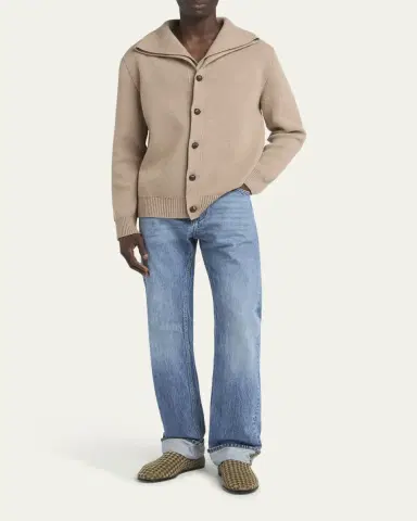 Bottega Veneta Men's Vintage-Wash Denim Turn Up Jeans | Thumbnail 2 Bottega Veneta Men's Vintage-Wash Denim Turn Up Jeans | Thumbnail 2