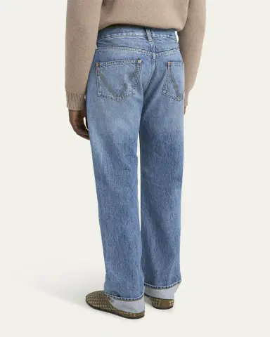 Bottega Veneta Men's Vintage-Wash Denim Turn Up Jeans | Thumbnail 3 Bottega Veneta Men's Vintage-Wash Denim Turn Up Jeans | Thumbnail 3