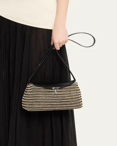 Toteme T-Lock Woven Leather Clutch Bag | Thumbnail 2 Toteme T-Lock Woven Leather Clutch Bag | Thumbnail 2
