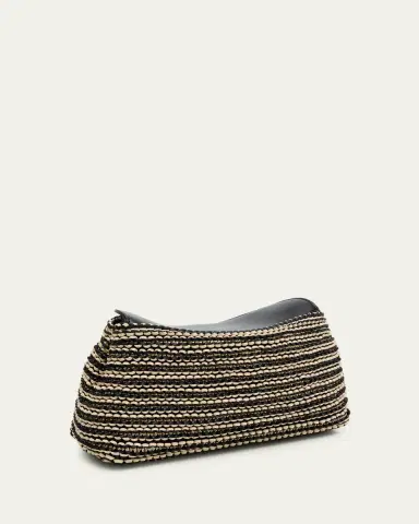 Toteme T-Lock Woven Leather Clutch Bag | Thumbnail 3 Toteme T-Lock Woven Leather Clutch Bag | Thumbnail 3
