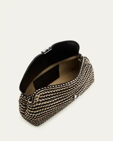 Toteme T-Lock Woven Leather Clutch Bag | Thumbnail 4 Toteme T-Lock Woven Leather Clutch Bag | Thumbnail 4