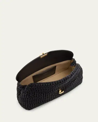 Toteme T-Lock Woven Leather Clutch Bag | Thumbnail 8 Toteme T-Lock Woven Leather Clutch Bag | Thumbnail 8