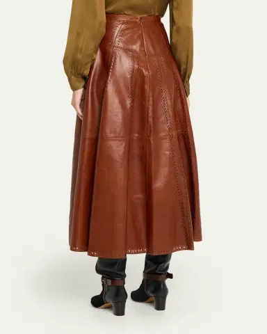 Ulla Johnson Aninda Leather Midi Skirt | Thumbnail 3 Ulla Johnson Aninda Leather Midi Skirt | Thumbnail 3