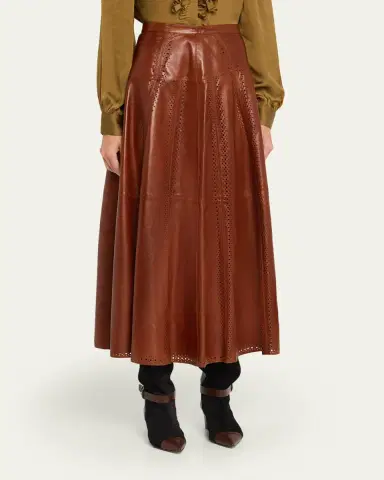 Ulla Johnson Aninda Leather Midi Skirt | Thumbnail 4 Ulla Johnson Aninda Leather Midi Skirt | Thumbnail 4