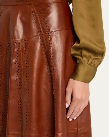 Ulla Johnson Aninda Leather Midi Skirt | Thumbnail 5 Ulla Johnson Aninda Leather Midi Skirt | Thumbnail 5
