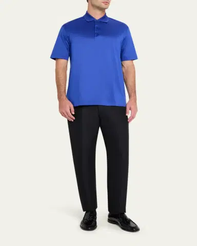 Charvet Men's Cotton Jersey Polo Shirt | Thumbnail 2 Charvet Men's Cotton Jersey Polo Shirt | Thumbnail 2