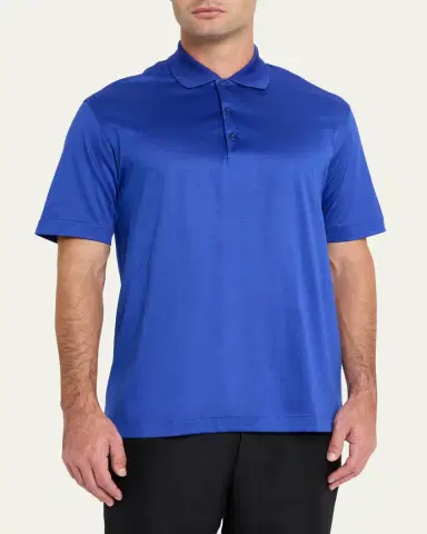 Charvet Men's Cotton Jersey Polo Shirt | Thumbnail 4 Charvet Men's Cotton Jersey Polo Shirt | Thumbnail 4