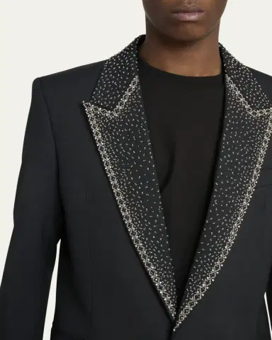 AMIRI Men's Sequin Peak Lapel Oversized Blazer | Thumbnail 5 AMIRI Men's Sequin Peak Lapel Oversized Blazer | Thumbnail 5