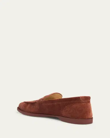 John Lobb Men's Pace Suede Penny Loafers | Thumbnail 2 John Lobb Men's Pace Suede Penny Loafers | Thumbnail 2