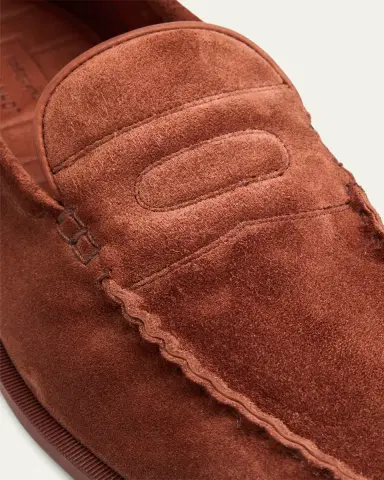 John Lobb Men's Pace Suede Penny Loafers | Thumbnail 3 John Lobb Men's Pace Suede Penny Loafers | Thumbnail 3