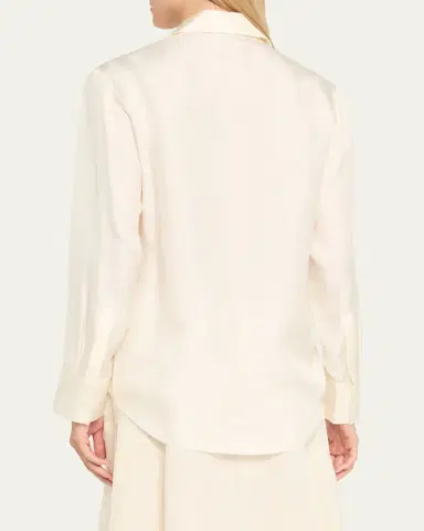 RÓHE Long-Sleeve Silk Knot Shirt | Thumbnail 3 RÓHE Long-Sleeve Silk Knot Shirt | Thumbnail 3
