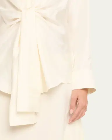 RÓHE Long-Sleeve Silk Knot Shirt | Thumbnail 5 RÓHE Long-Sleeve Silk Knot Shirt | Thumbnail 5