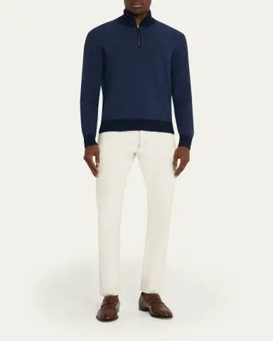 Ralph Lauren Purple Label Birdseye Cashmere Quarter-Zip Sweater | Thumbnail 2 Ralph Lauren Purple Label Birdseye Cashmere Quarter-Zip Sweater | Thumbnail 2