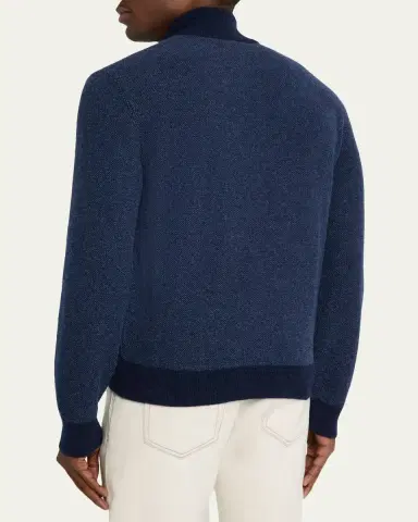 Ralph Lauren Purple Label Birdseye Cashmere Quarter-Zip Sweater | Thumbnail 3 Ralph Lauren Purple Label Birdseye Cashmere Quarter-Zip Sweater | Thumbnail 3