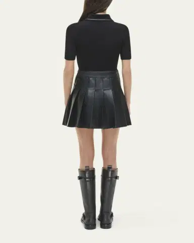 SIMKHAI Linnie Pleated Combo Mini Dress | Thumbnail 3 SIMKHAI Linnie Pleated Combo Mini Dress | Thumbnail 3