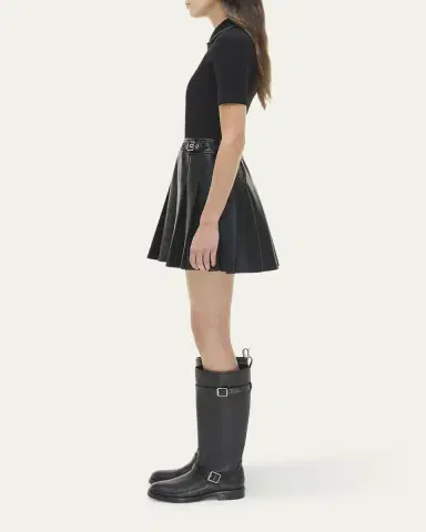 SIMKHAI Linnie Pleated Combo Mini Dress | Thumbnail 4 SIMKHAI Linnie Pleated Combo Mini Dress | Thumbnail 4