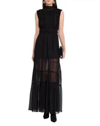 Ulla Johnson Verona Smocked Silk Turtleneck Gown | Thumbnail 1 Ulla Johnson Verona Smocked Silk Turtleneck Gown | Thumbnail 1