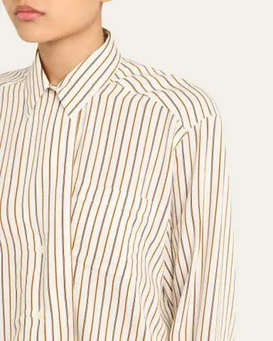 House of Dagmar Asymmetric Fluid Stripe Shirt | Thumbnail 5 House of Dagmar Asymmetric Fluid Stripe Shirt | Thumbnail 5