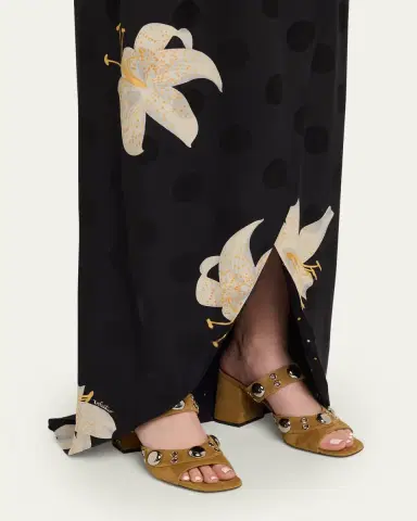 Valentino Garavani 75mm Studded Suede Mule Sandals | Thumbnail 4 Valentino Garavani 75mm Studded Suede Mule Sandals | Thumbnail 4